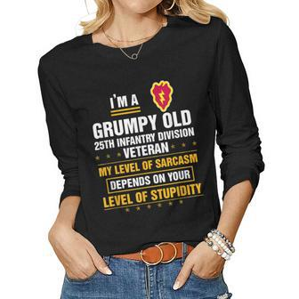 Grumpy Old 25Th Infantry Division Veteran Day Christmas Women Long Sleeve T-shirt | Mazezy