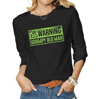 Grumpy Old Man Fathers Day For Men Sarcastic Women Long Sleeve T-shirt | Mazezy