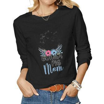 Guinea Pig Mom Cute Funny Pet Owner Women Graphic Long Sleeve T-shirt - Seseable