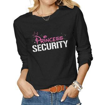 Halloween Dad Mom Daughter Adult Costume Princess Security Women Long Sleeve T-shirt | Mazezy