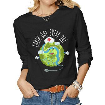 Happy Earth Day 2019 - Earth Day Shirt For Nurse And Doctors Women Long Sleeve T-shirt | Mazezy