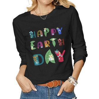 Happy Earth Day Tshirt Nature Lovers Mother Earth Day Shirt Women Long Sleeve T-shirt | Mazezy