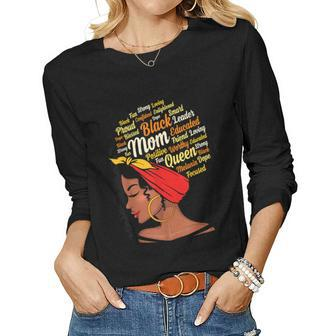 Happy Mother’S Day Black Mom Queen Afro African Mama Women Women Long Sleeve T-shirt | Mazezy