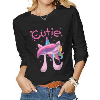 Happy Pie Day Cute Pi Unicorn 314 Stem Math Teacher Women Long Sleeve T-shirt | Mazezy