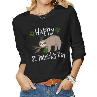 Happy Saint Paddy Lucky Shamrock Dad Mom Boy Girl Party Gift Women Graphic Long Sleeve T-shirt - Seseable