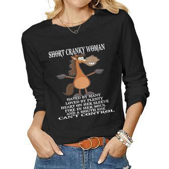 Horse Short Cranky Woman Hated By Many Women Long Sleeve T-shirt | Mazezy