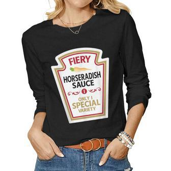 Horse Radish Sauce Matching Condiment Halloween Family Women Long Sleeve T-shirt | Mazezy