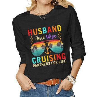 Husband Wife Cruising Partners For Life Cruise Vacation Trip Women Long Sleeve T-shirt | Mazezy