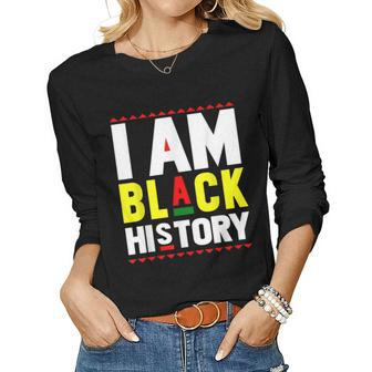 Im Black History Matching Black History Month Lover Momen Women Graphic Long Sleeve T-shirt - Seseable