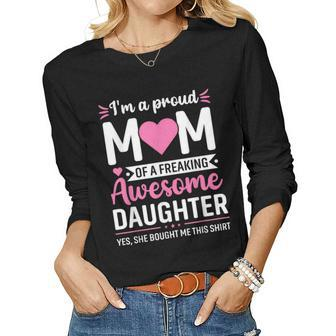 I’M A Proud Mom From Daughter Women Long Sleeve T-shirt | Mazezy
