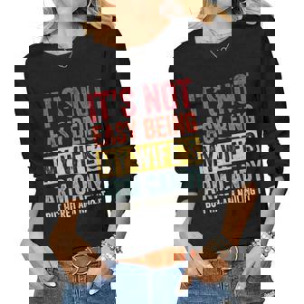 Its Not Easy Being My Wifes Arm Candy But Here I Am Nailin Women Long Sleeve T-shirt | Mazezy
