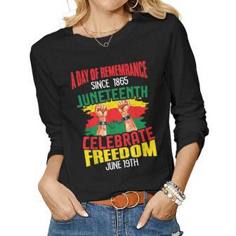Junenth Since 1865 Celebrate Freedom Afican Womens Mens Women Long Sleeve T-shirt | Mazezy DE