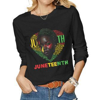 Junenth Celebrating Black Freedom 1865 Black Womens Women Long Sleeve T-shirt | Mazezy UK