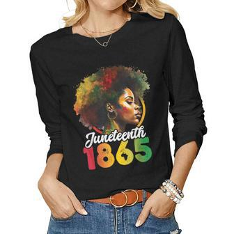 Junenth Is My Independence Day Womens Black Pride Women Long Sleeve T-shirt | Mazezy DE