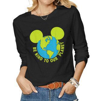 Be Kind To Our Planet Earth Day Lovers Women Long Sleeve T-shirt | Mazezy UK