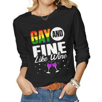 Lgbt Pride Gay Bachelor Party Fine Wine Engagement Women Long Sleeve T-shirt | Mazezy