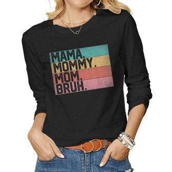 Mama Mommy Mom Bruh 2023 Vintage Mother Women Long Sleeve T-shirt | Mazezy DE