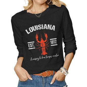 Mardi Gras Louisiana Crawfish New Orleans Men Women V2 Women Graphic Long Sleeve T-shirt - Seseable