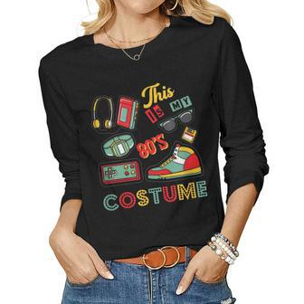 Mens Womens Kids Vintage Retro Back To 80S Graphic Women Long Sleeve T-shirt | Mazezy