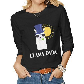 Mens Llama Dad And Son Matching Shirts Fathers Day Women Long Sleeve T-shirt