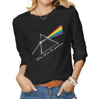 Mens We Are All On The Spectrum Autism Mom Life Autism Dad Life Women Long Sleeve T-shirt | Mazezy