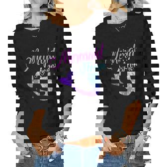 Mermaid Of Honor Maid Bridesmaid Tshirt Women Long Sleeve T-shirt | Mazezy