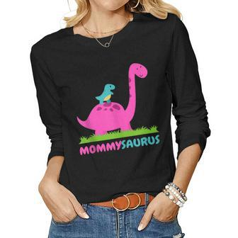 Mommysaurus Dinosaur Mommy Mama Saurus Women Long Sleeve T-shirt | Mazezy