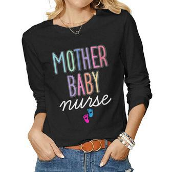 Mother Baby Nurse Postpartum Labor Delivery Nurses Squad Ob Women Long Sleeve T-shirt | Mazezy