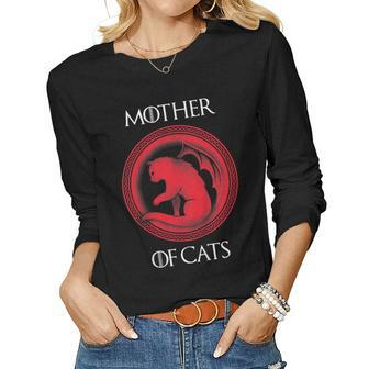 Mother Of Cats Shirt Idea For Mom Wife Her Women Long Sleeve T-shirt | Mazezy AU