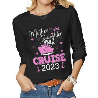 Mother Daughter Cruise 2023 Family Vacation Trip Matching Women Long Sleeve T-shirt | Mazezy AU