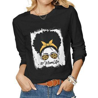 Mother’S Day Black Mom Queen Afro African Mom Women Long Sleeve T-shirt | Mazezy