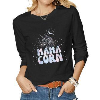 Mothers Day Unicorn Mom Mamacorn  Women Graphic Long Sleeve T-shirt