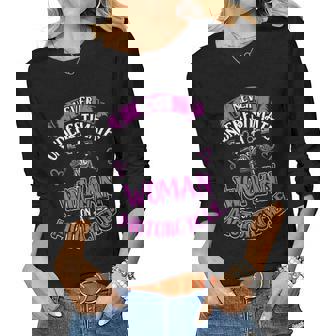 Womens On A Motorcycle Rider Biker Lifestyle Girl Motorcyclist Women Long Sleeve T-shirt | Mazezy