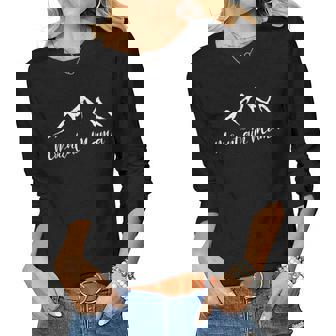 Womens Mountain Mama Shirt - Camping Hiking Mom Women Long Sleeve T-shirt | Mazezy