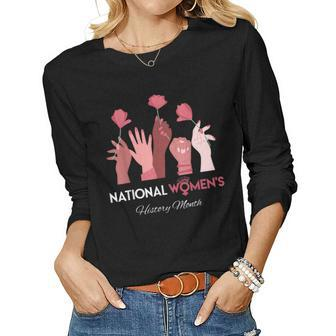 National Womens History Month 2023 Womens History Month Women Long Sleeve T-shirt | Mazezy