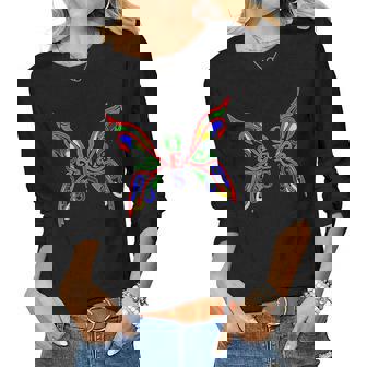 Oes Butterfly Order Of The Eastern Star Mothers Day Gift Women Graphic Long Sleeve T-shirt - Thegiftio