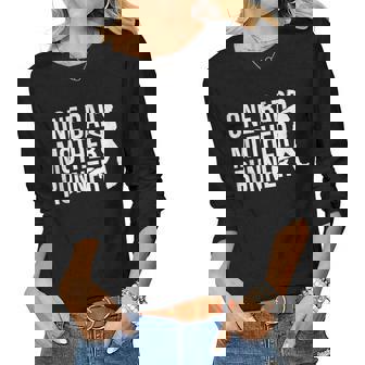 One Bad Mother Runner Funny Mothers Day Lover Women Graphic Long Sleeve T-shirt - Thegiftio