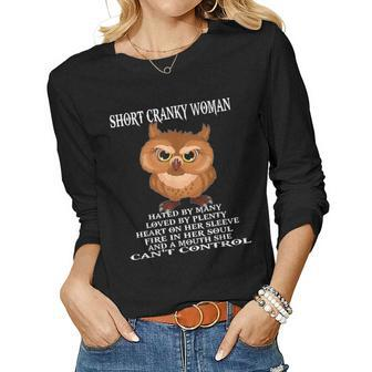 Owl Short Cranky Woman Hated By Many Women Long Sleeve T-shirt | Mazezy
