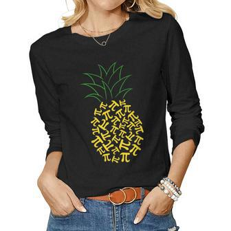 Pi Day Pineapple Math Teacher 314 Symbol Pie Geek Kids Women Long Sleeve T-shirt | Mazezy
