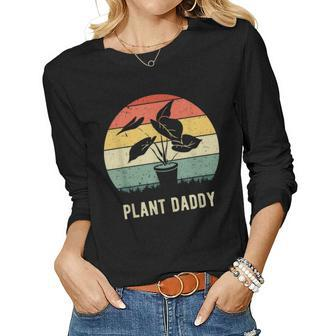 Plant Daddy Nature Botanical Gardener Plant Dad Gardening Women Graphic Long Sleeve T-shirt - Seseable