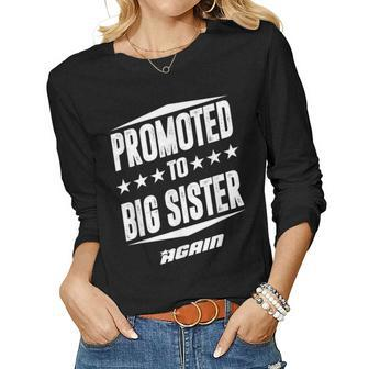 Promoted To Big Sister Again Women Long Sleeve T-shirt | Mazezy
