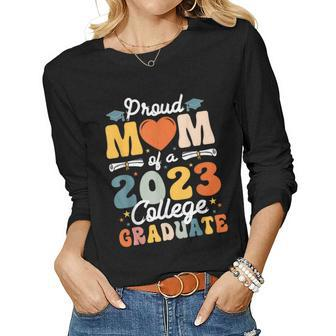 Proud Mom Of A 2023 College Graduate Party 23 Mommy Women Long Sleeve T-shirt | Mazezy