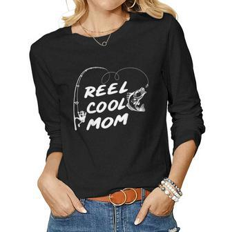 Reel Cool Mom Fishing Fathers Day For Women Women Long Sleeve T-shirt | Mazezy