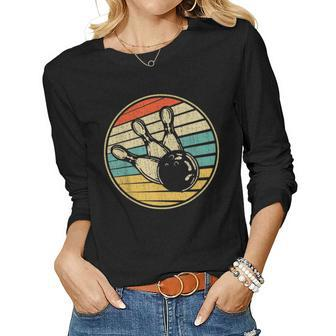 This Is How I Roll Vintage Retro Bowling 60S 70S Bowler Women Long Sleeve T-shirt | Mazezy