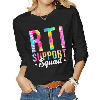 Rti Support Squad Intervention Teacher Reading Writing Math Women Long Sleeve T-shirt | Mazezy