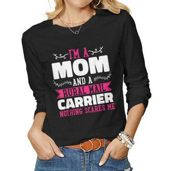 Rural Carriers Mom Mail Postal Worker Postman Mothers Day Women Graphic Long Sleeve T-shirt - Thegiftio UK