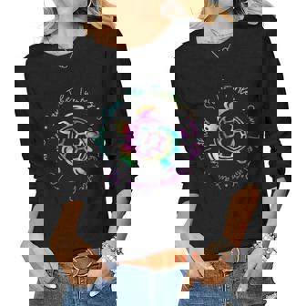 Save The Turtles Tie Dye Sea Turtle Save Earth Ocean Planet Women Long Sleeve T-shirt | Mazezy