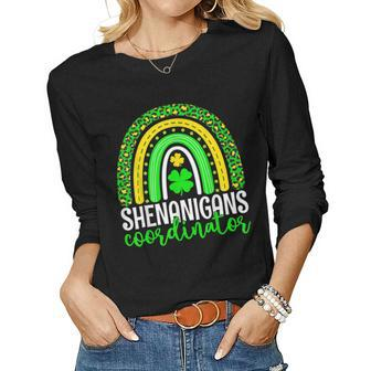Shenanigans Coordinator Rainbow St Patricks Day Teacher Women Long Sleeve T-shirt | Mazezy