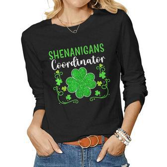 Shenanigans Coordinator St Patricks Day Teacher V2 Women Long Sleeve T-shirt | Mazezy