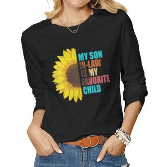 Womens My Son In Law Is My Favorite Child Son In Law Vintage Women Long Sleeve T-shirt | Mazezy AU